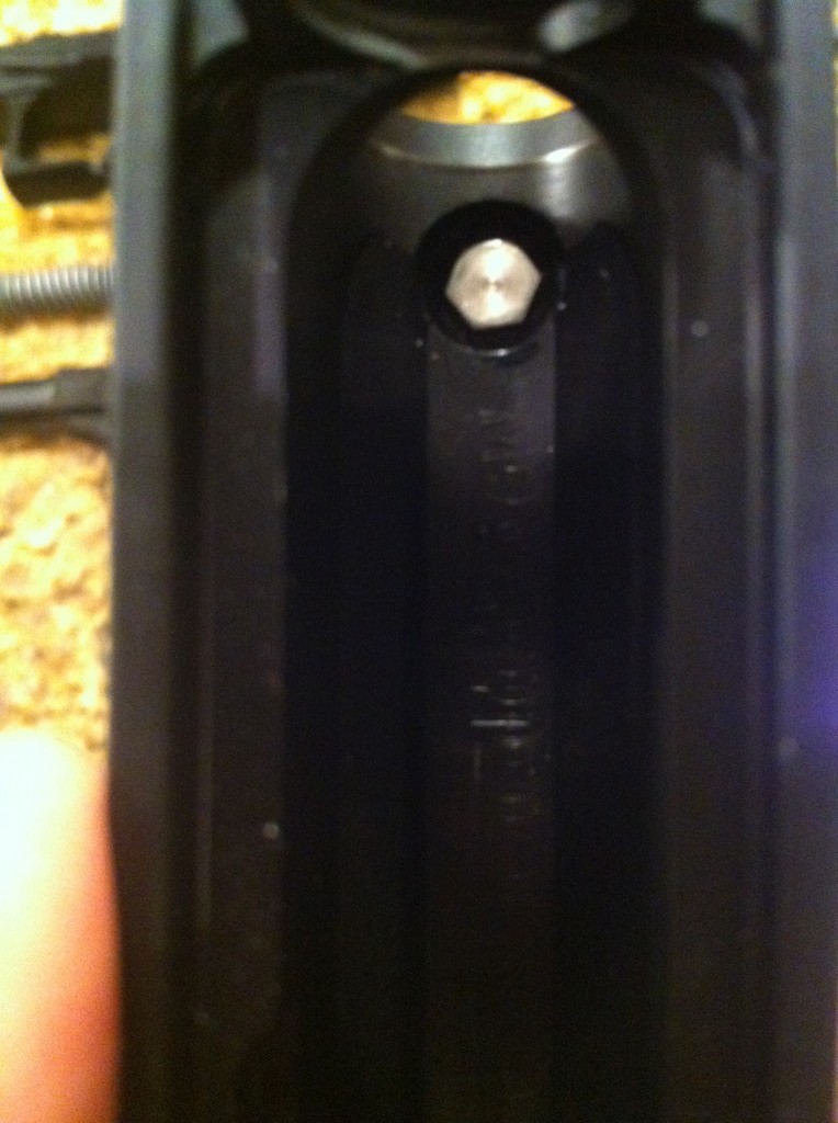 Front sight screw tightened fully