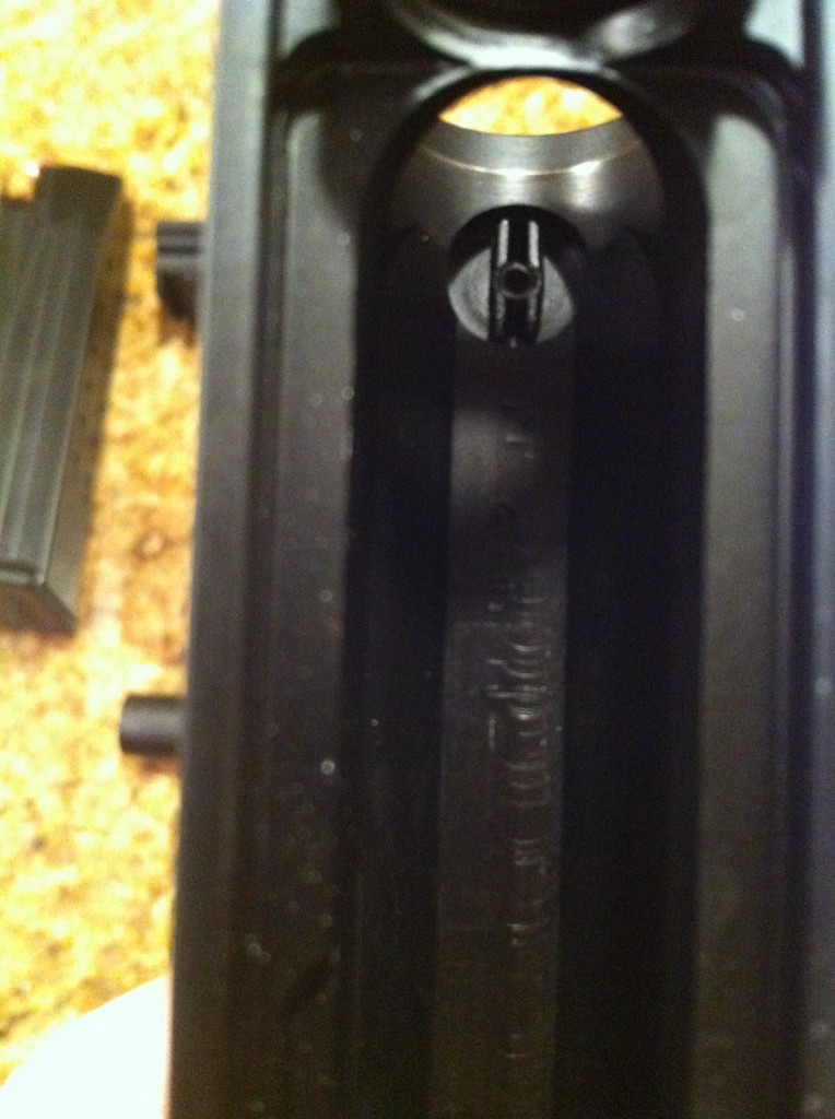 1.3mm Allen screw holding the stock front sight in place