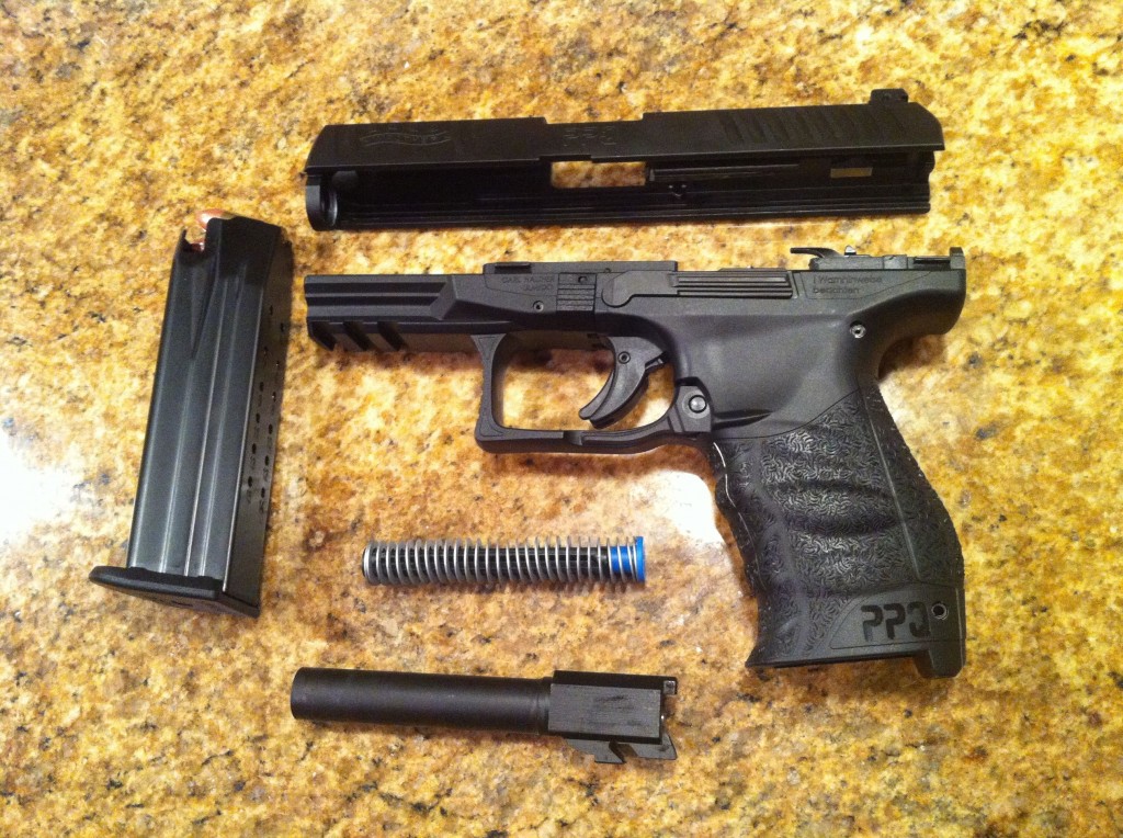 Field stripped Walther PPQ