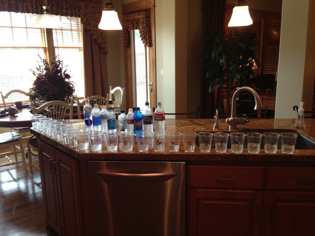 Bottled Water Contenders (from left to right): Glaceau Smart Water, Aquafina, Nestlé Pure Life, Dasani, Fiji, Western Family Spring Water, Aquavista, Mount Olympus, Arrowhead. Bottled Water Contenders (from left to right): Glaceau Smart Water, Aquafina, Nestlé Pure Life, Dasani, Fiji, Western Family Spring Water, Aquavista, Mount Olympus, Arrowhead.