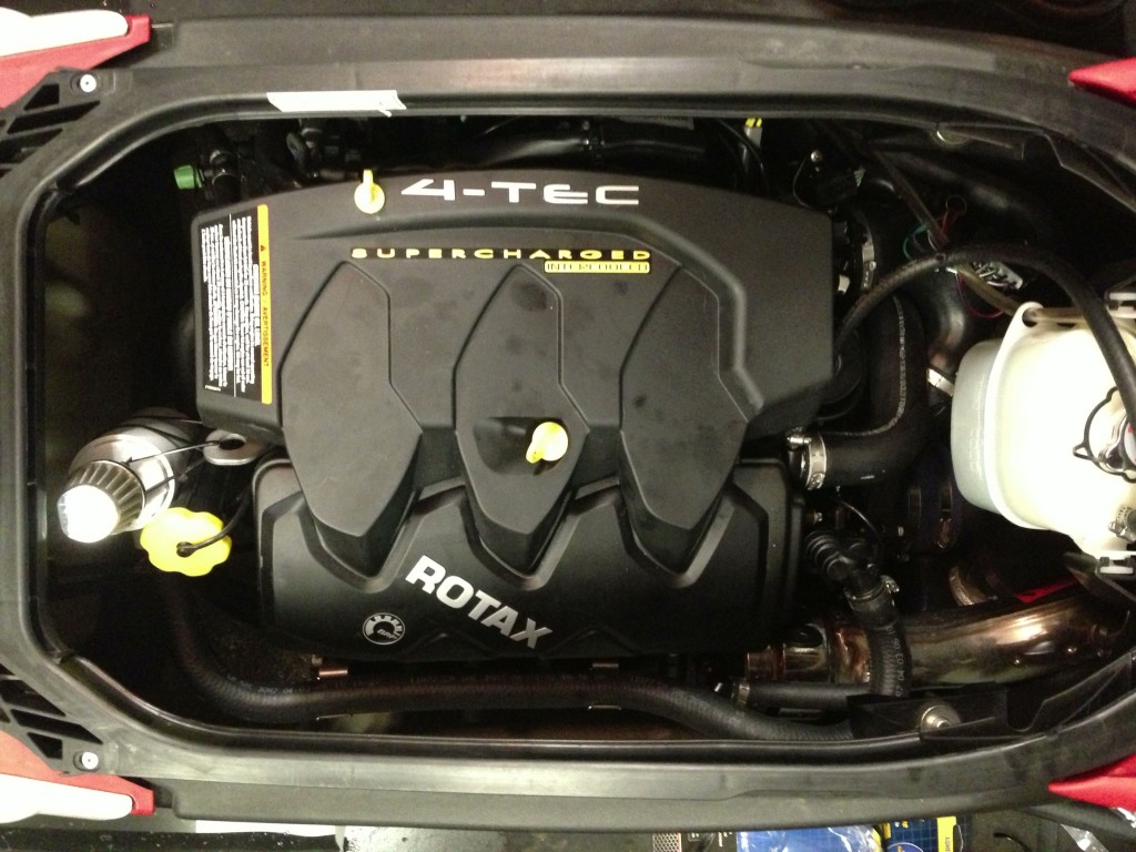 Home made catch can installed in Seadoo RXP and connected to oil separator hose