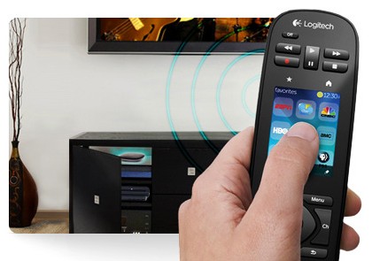 Using the Logitech Harmony Ultimate's touch screen