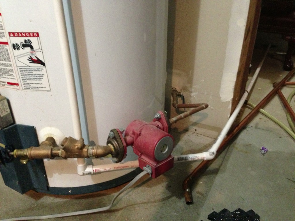 New PVC drain pipe installed