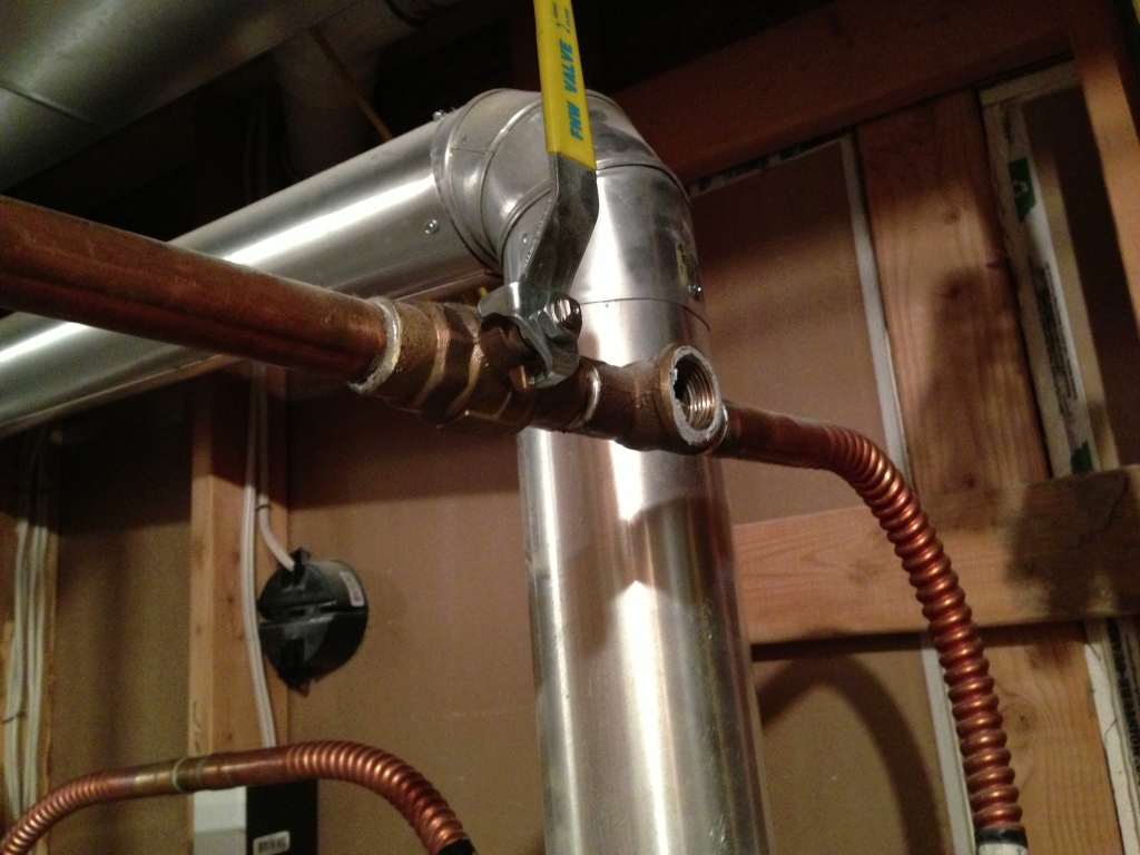 Fitting where the expansion tank connects