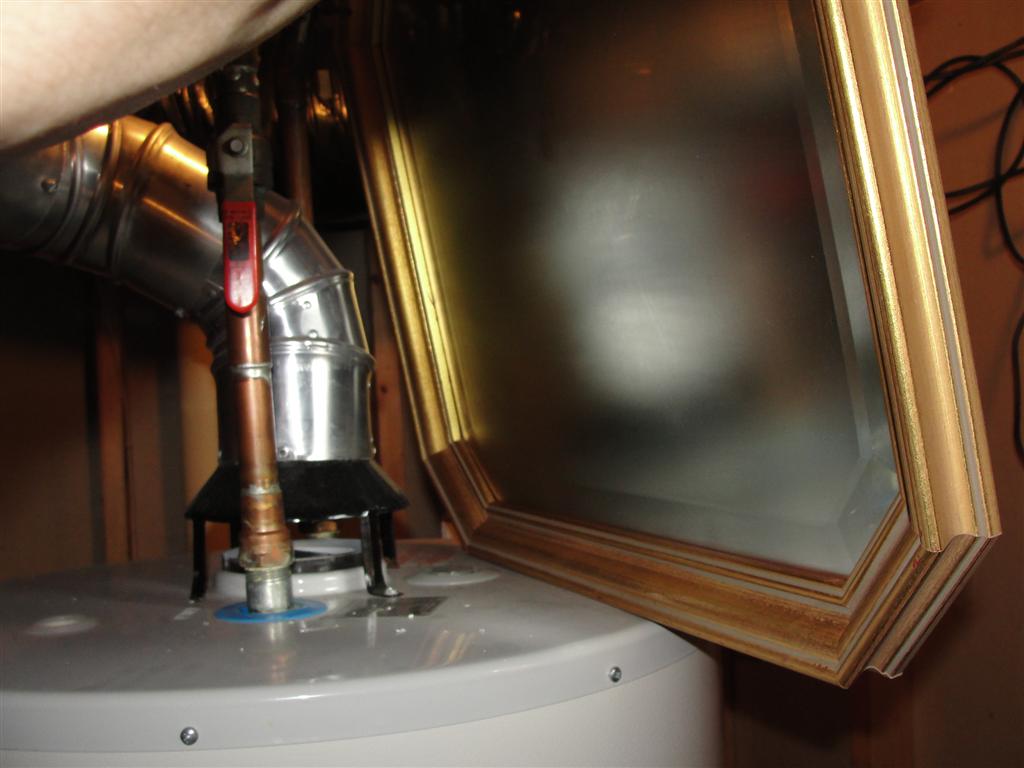 Water heater CO mirror test
