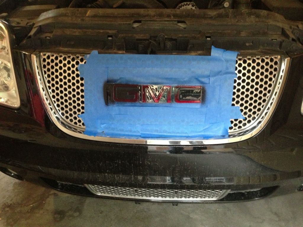 First coat of Plasti Dip applied
