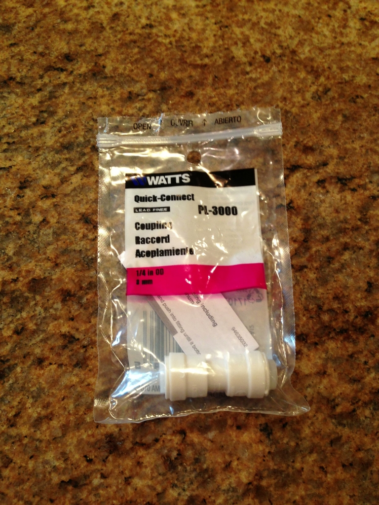 1/4" quick-connect plastic coupler