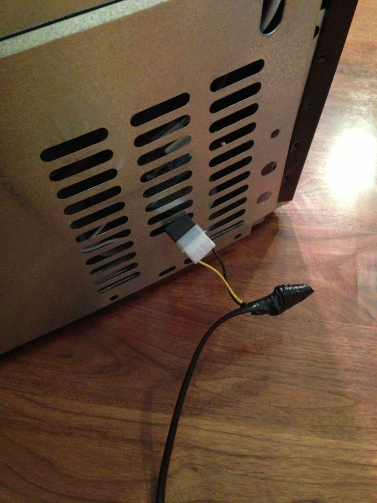Fan connector through the vents