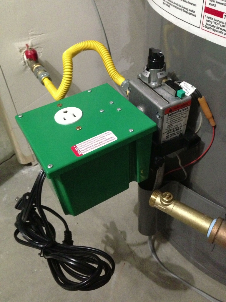 Gas Water Heater Timer installed