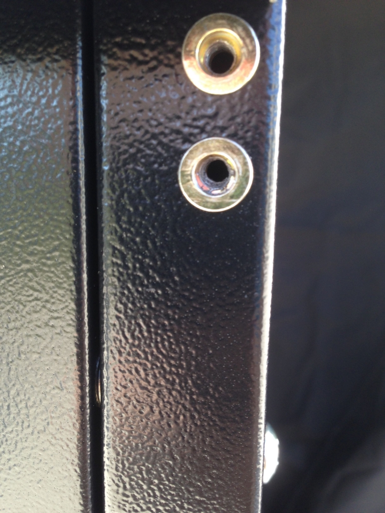 Right side door hinge mounting holes